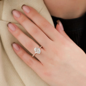 The Lindsey Set With A 2 Carat Oval Lab Diamond