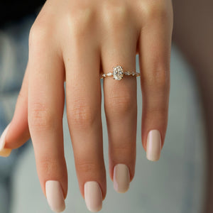 The Lindsey Set With A 2 Carat Oval Lab Diamond