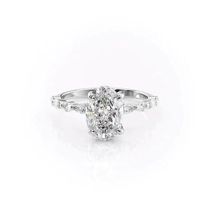 The Lindsey Set With A 4 Carat Oval Moissanite