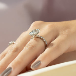 The Lindsey Set With A 2 Carat Oval Lab Diamond