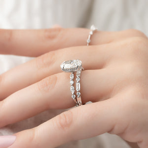 The Lindsey Set With A 2 Carat Oval Lab Diamond