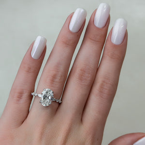 The Lindsey Set With A 2 Carat Oval Lab Diamond