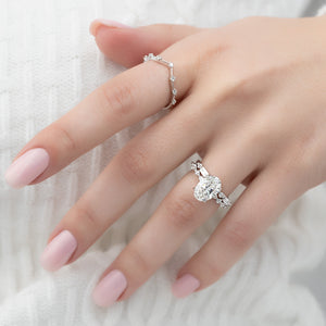 The Lindsey Set With A 2 Carat Oval Lab Diamond