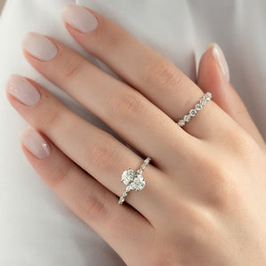 The Lindsey Set With A 2 Carat Oval Lab Diamond