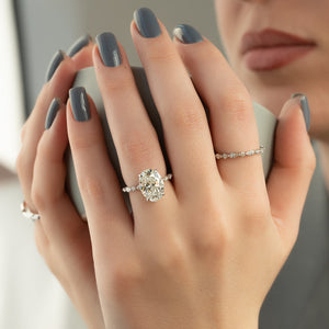 The Lindsey Set With A 2 Carat Oval Lab Diamond