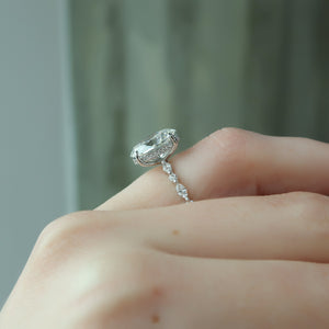 The Lindsey Set With A 2 Carat Oval Lab Diamond