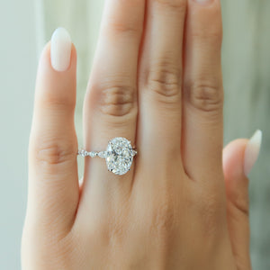 The Lindsey Set With A 2 Carat Oval Lab Diamond