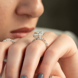 The Lindsey Set With A 2 Carat Oval Lab Diamond