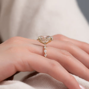 The Lindsey Set With A 2 Carat Oval Lab Diamond