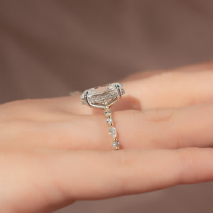 The Lindsey Set With A 2 Carat Oval Lab Diamond