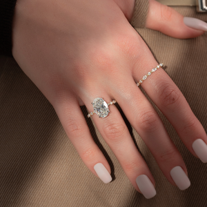The Lindsey Set With A 2 Carat Oval Lab Diamond