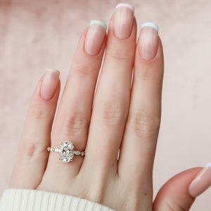 The Lindsey Set With A 2 Carat Oval Lab Diamond