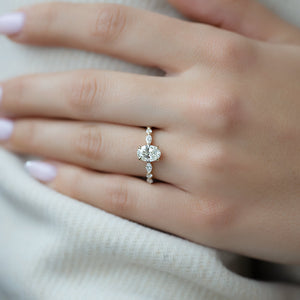 The Lindsey Set With A 2 Carat Oval Lab Diamond