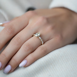 The Lindsey Set With A 2 Carat Oval Lab Diamond