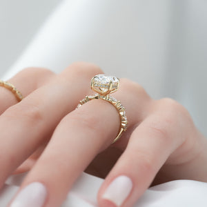 The Lindsey Set With A 2 Carat Oval Lab Diamond