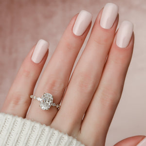 The Lindsey Set With A 2 Carat Oval Lab Diamond
