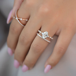 The Lindsey Set With A 2 Carat Oval Lab Diamond