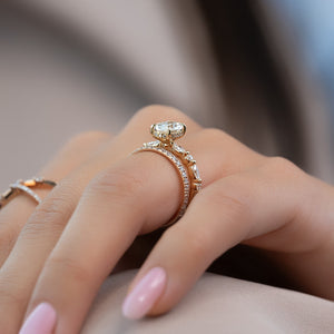 The Lindsey Set With A 2 Carat Oval Lab Diamond