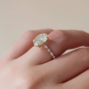 The Lindsey Set With A 2 Carat Oval Lab Diamond
