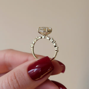 The Lindsey Set With A 2 Carat Oval Lab Diamond