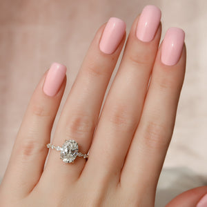 The Lindsey Set With A 2 Carat Oval Lab Diamond