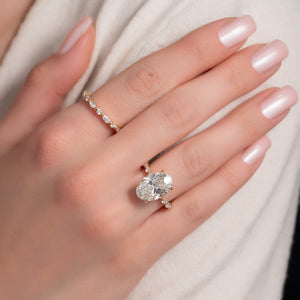 The Lindsey Set With A 2 Carat Oval Lab Diamond