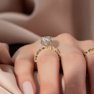 The Lindsey Set With A 2 Carat Oval Lab Diamond