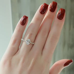 The Lindsey Set With A 2 Carat Oval Lab Diamond