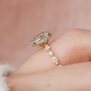The Lindsey Set With A 2 Carat Oval Lab Diamond
