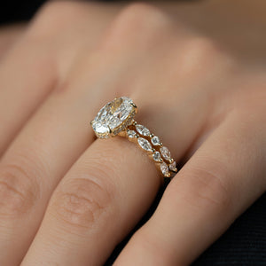 The Lindsey Set With A 2 Carat Oval Lab Diamond