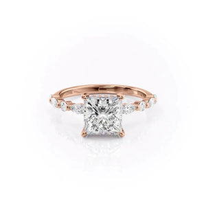 The Lindsey Set With A 1.5 Carat Princess Lab Diamond