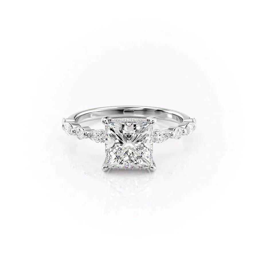 The Lindsey Set With A 1.5 Carat Princess Moissanite