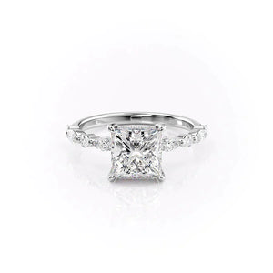 The Lindsey Set With A 5 Carat Princess Moissanite