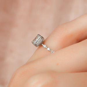 The Lindsey Set With A 3 Carat Princess Lab Diamond