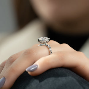 The Lindsey Set With A 3 Carat Princess Lab Diamond