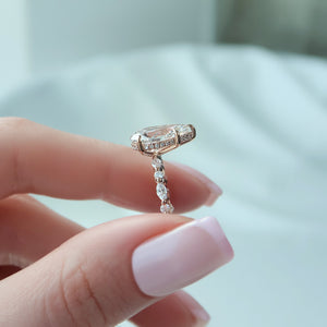 The Lindsey Set With A 3 Carat Pear Lab Diamond