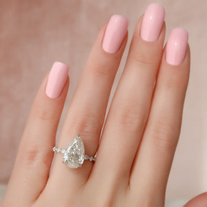 The Lindsey Set With A 2 Carat Pear Lab Diamond