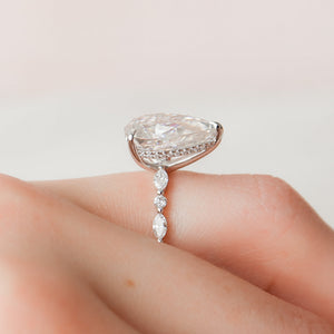 The Lindsey Set With A 2 Carat Pear Lab Diamond