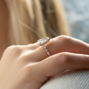 The Lindsey Set With A 2 Carat Pear Lab Diamond