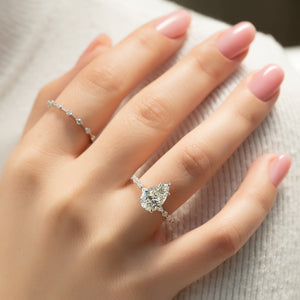The Lindsey Set With A 2 Carat Pear Lab Diamond