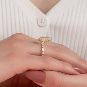 The Lindsey Set With A 2 Carat Pear Lab Diamond