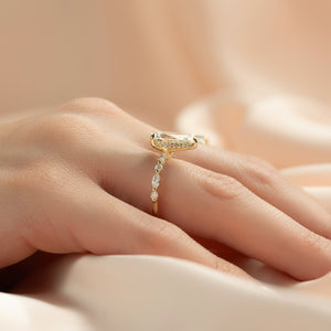 The Lindsey Set With A 2 Carat Pear Lab Diamond