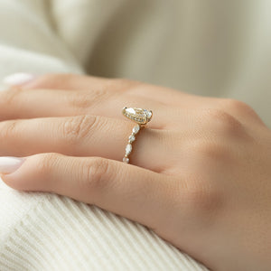 The Lindsey Set With A 2 Carat Pear Lab Diamond
