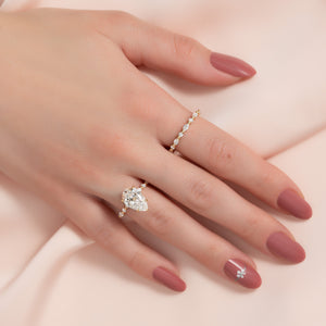 The Lindsey Set With A 2 Carat Pear Lab Diamond
