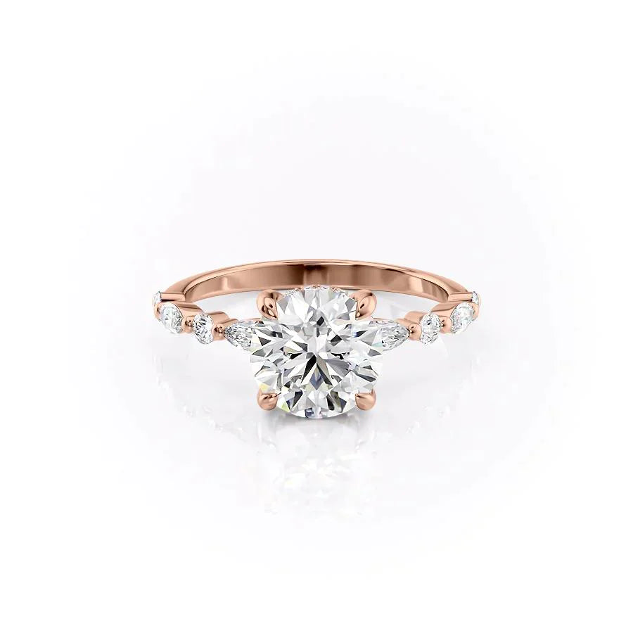 The Lindsey Set With A 2 Carat Round Moissanite