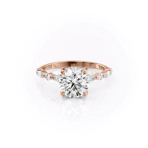 The Lindsey Set With A 2 Carat Round Moissanite