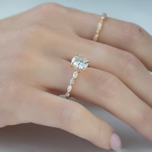 The Lindsey Set With A 2 Carat Round Lab Diamond