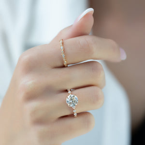 The Lindsey Set With A 2 Carat Round Lab Diamond
