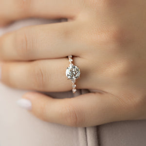 The Lindsey Set With A 2 Carat Round Lab Diamond