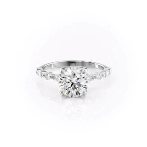 The Lindsey Set With A 2.5 Carat Round Moissanite